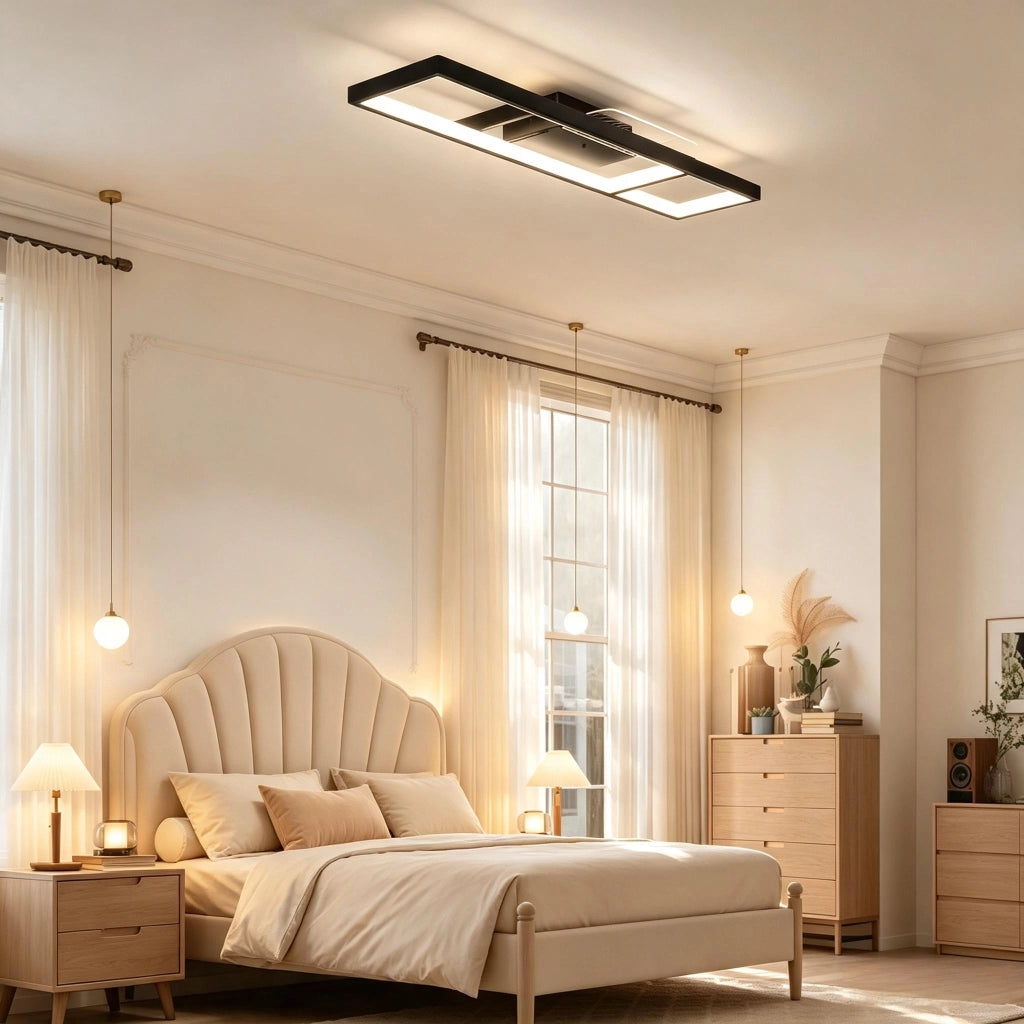 Plafoniera LED rettangolare da 43W, 70x30 cm, 3000¨C6000K, 4600LM con telecomando (solo con plafoniera LED)