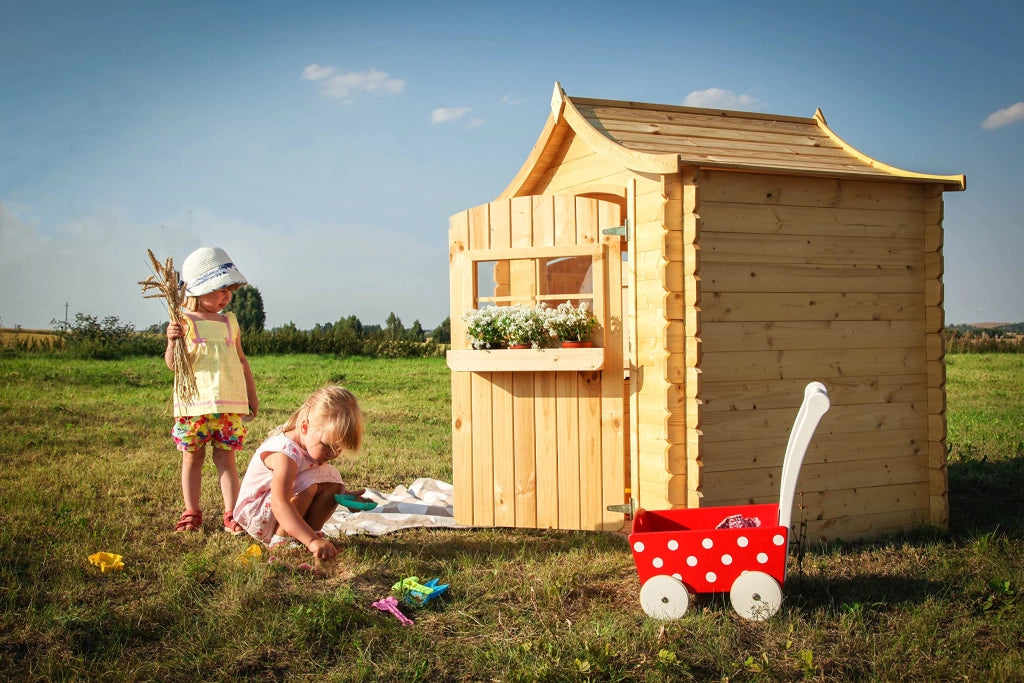 Casetta legno per bambini -  L112xL146xA152cm/ 1,1m2 - Timbela M550-1
