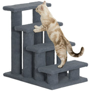 Scaletta per Gatti 4 Gradini ¨C zephmum ¨C Grigio 61x41x60 cm