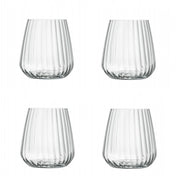 Set 4 Bicchieri da Tavola Optica Stemless in Vetro 45 cl Luigi Bormioli