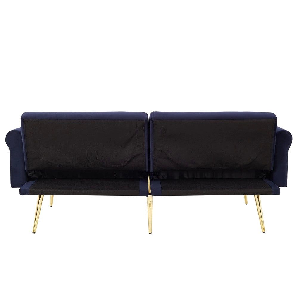 Divano letto 2 posti ¨C Minimal ¨C Velluto, struttura in metallo, 140x90cm