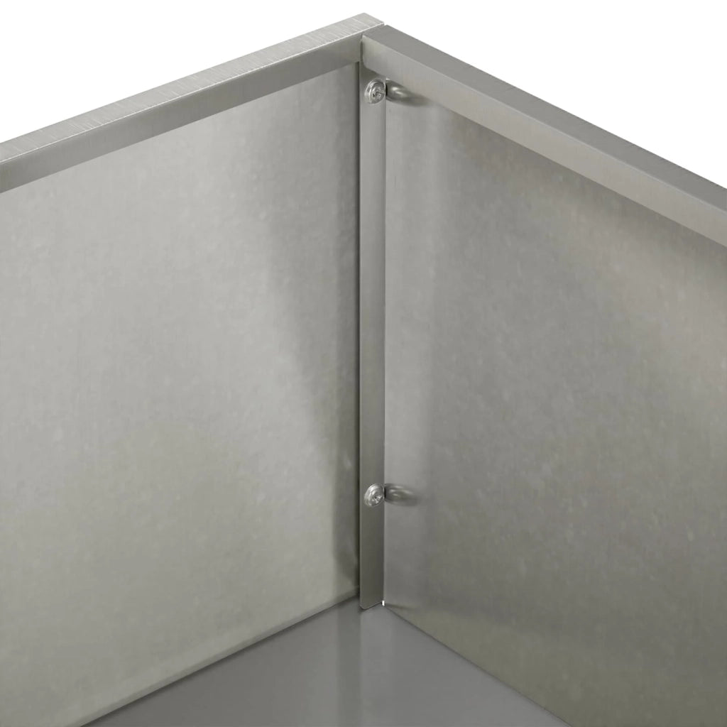 Vaso da giardino Argento 50 x 30 x 75 cm Acciaio Inox 8005786