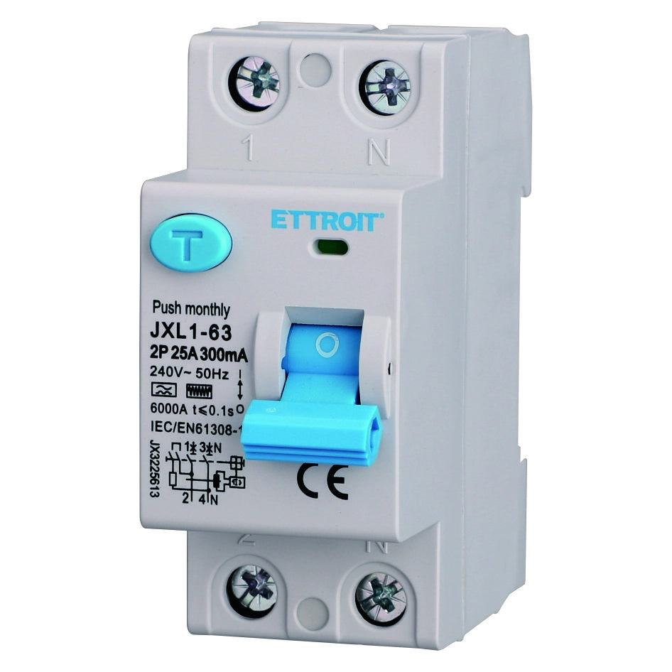 Interruttore Differenziale Puro 2P 25A 300mA 220V-6KA CURVA F