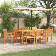Set da Pranzo per Giardino 9 pcs Marrone 3375674