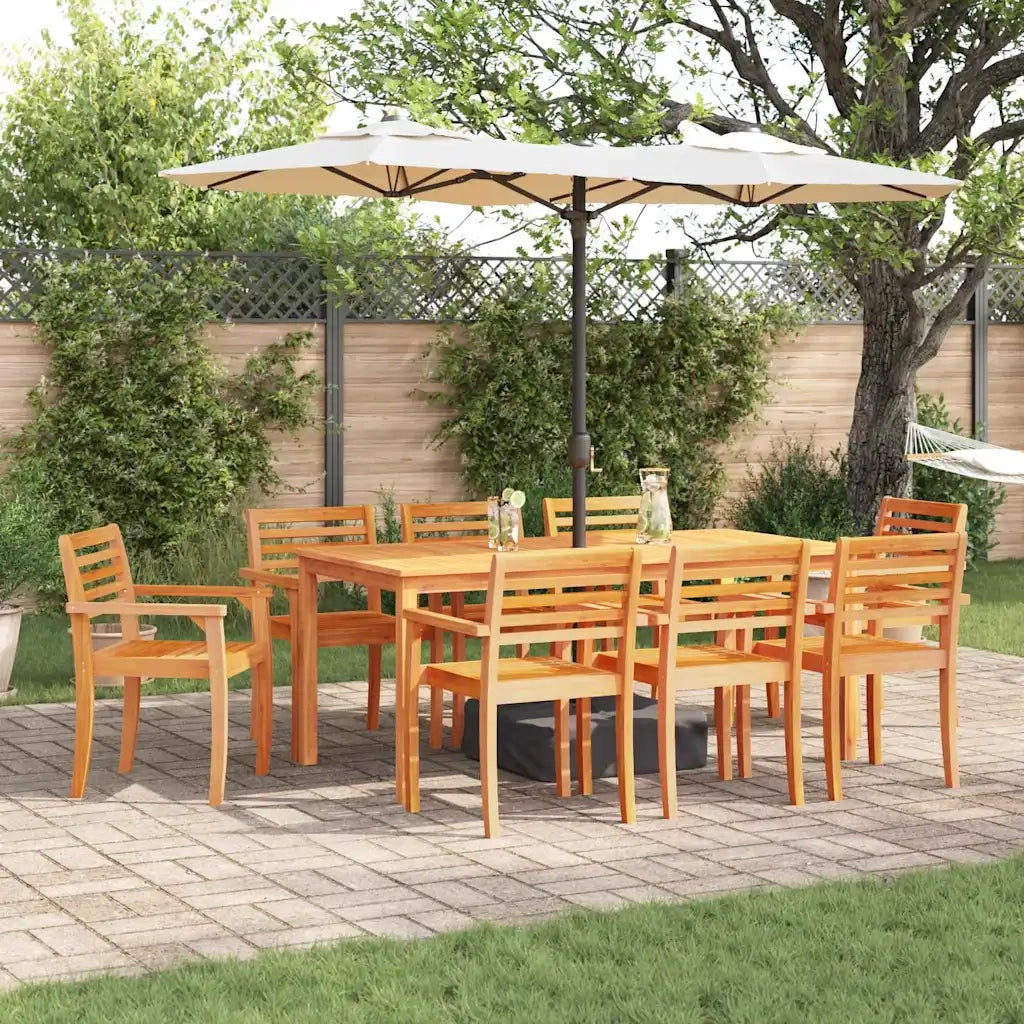 Set da Pranzo per Giardino 9 pcs Marrone 3375674