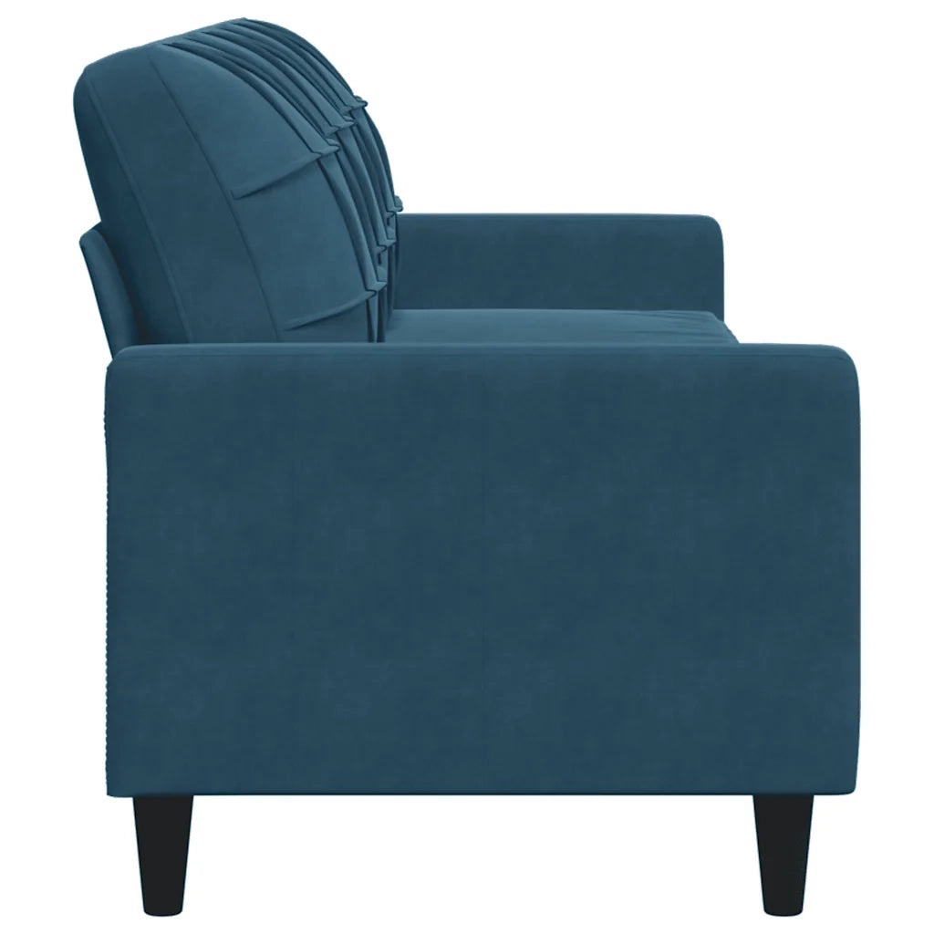 Divano a 3 Posti Blu 210 cm in Velluto 4007653