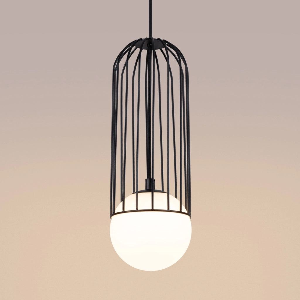 Lampada a sospensione GELIDA nera metallo 1xG9 8W