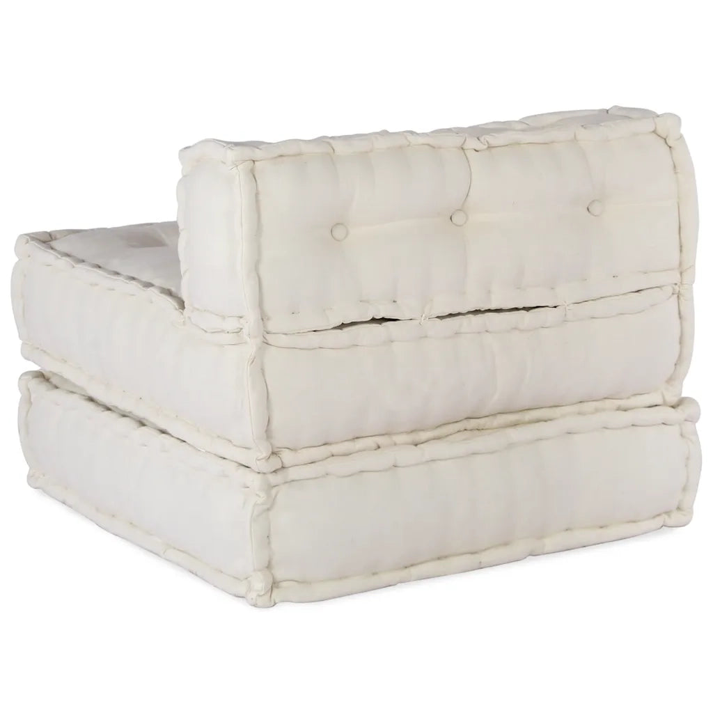 Pouf Modulare Crema 70x70x54 in Tessuto