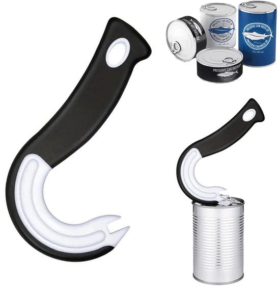 Apri-bottiglie a forma di J con design ergonomico - Aiuto da cucina portatile - Facile da aprire - Adatto per persone con debolezza di mano - 15 cm x 9 cm - Apri-bottiglie senza dolore