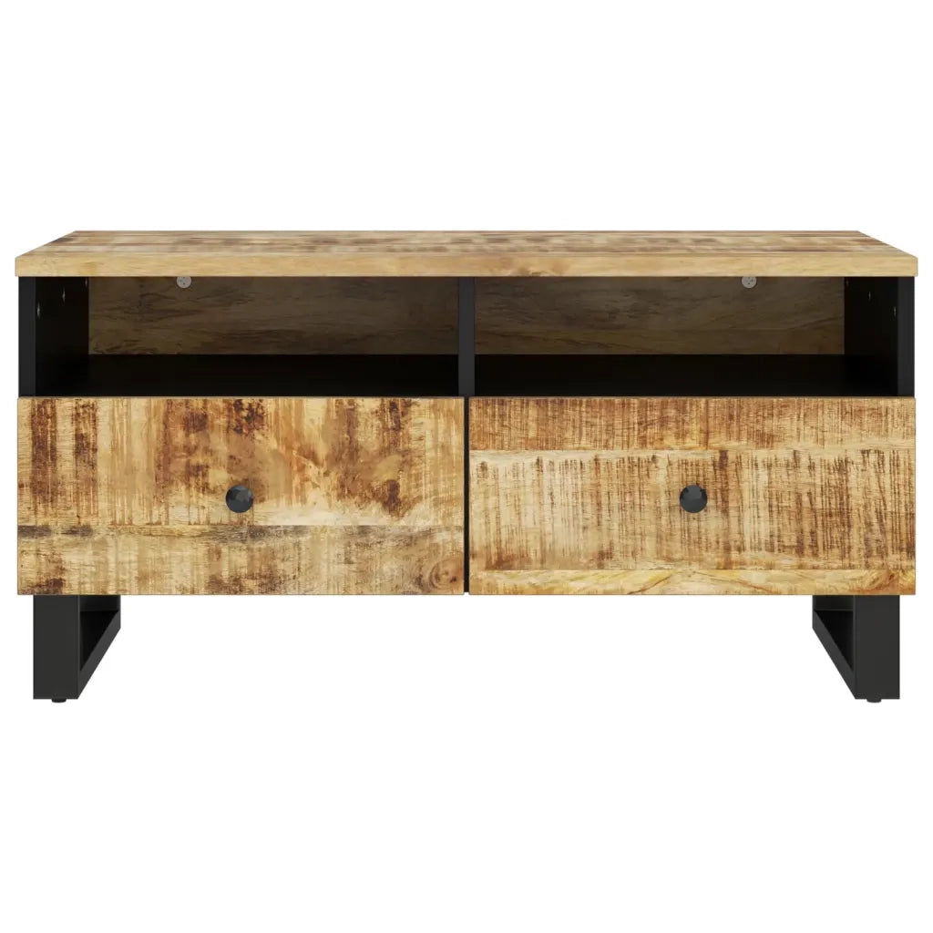 Tavolino da Soggiorno 80x54x40 cm Massello Mango e Multistrato 351954