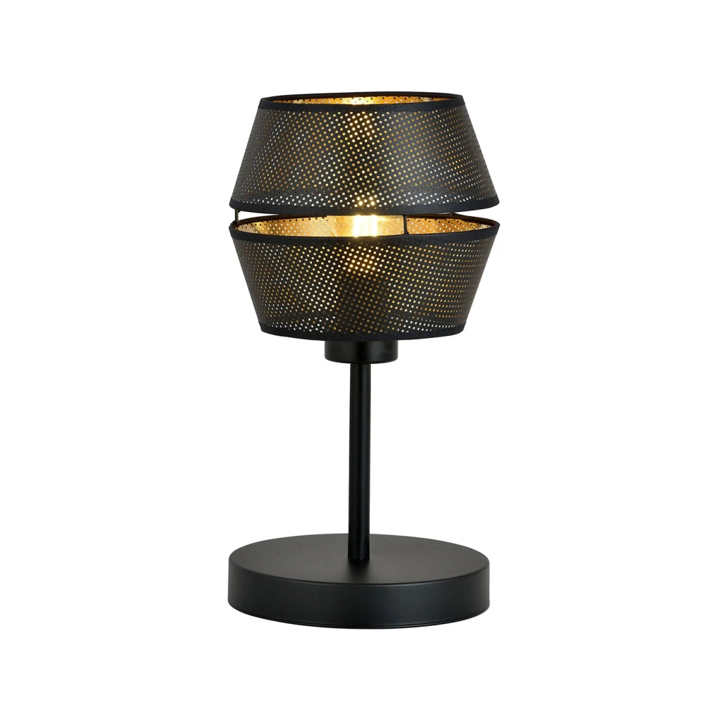 Lumetto Contemporaneo 1 Luce Lothbrok In Metallo Nero E Oro