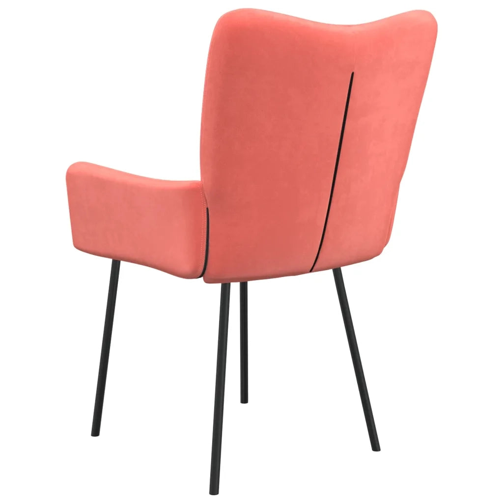 Sedie da Pranzo 2 pz Rosa in Velluto cod mxl 29667