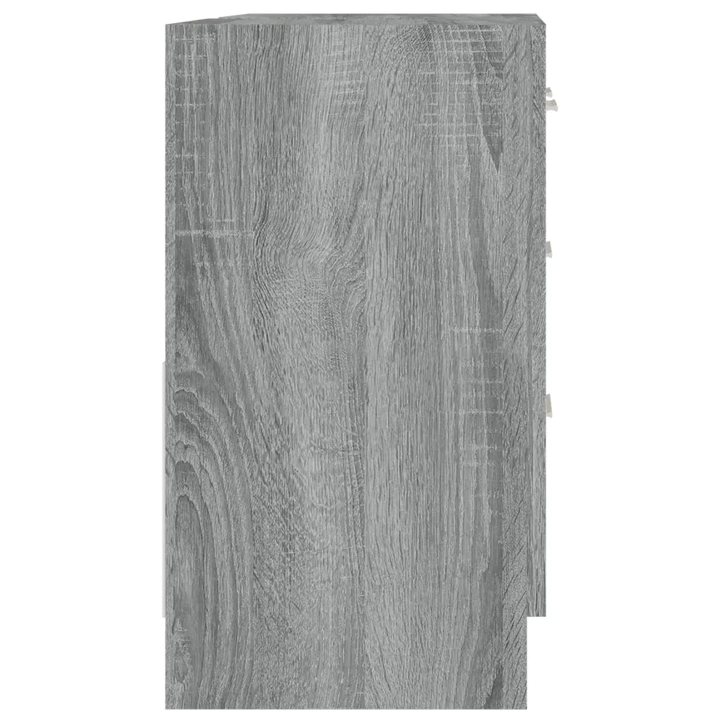 Mobile lavabo moderno e spazioso 63 x 30 x 54 cm con 3 cassetti e ottimo spazio contenitivo in legno composito grigio 02_0048225