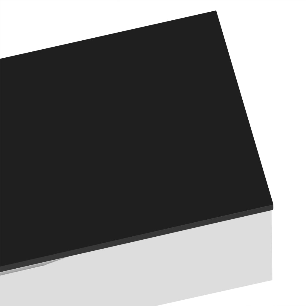 Mobile TV 180x35x30 cm; luci LED a 16 colori e ante ammortizzate; MDF e truciolare; nero bianco