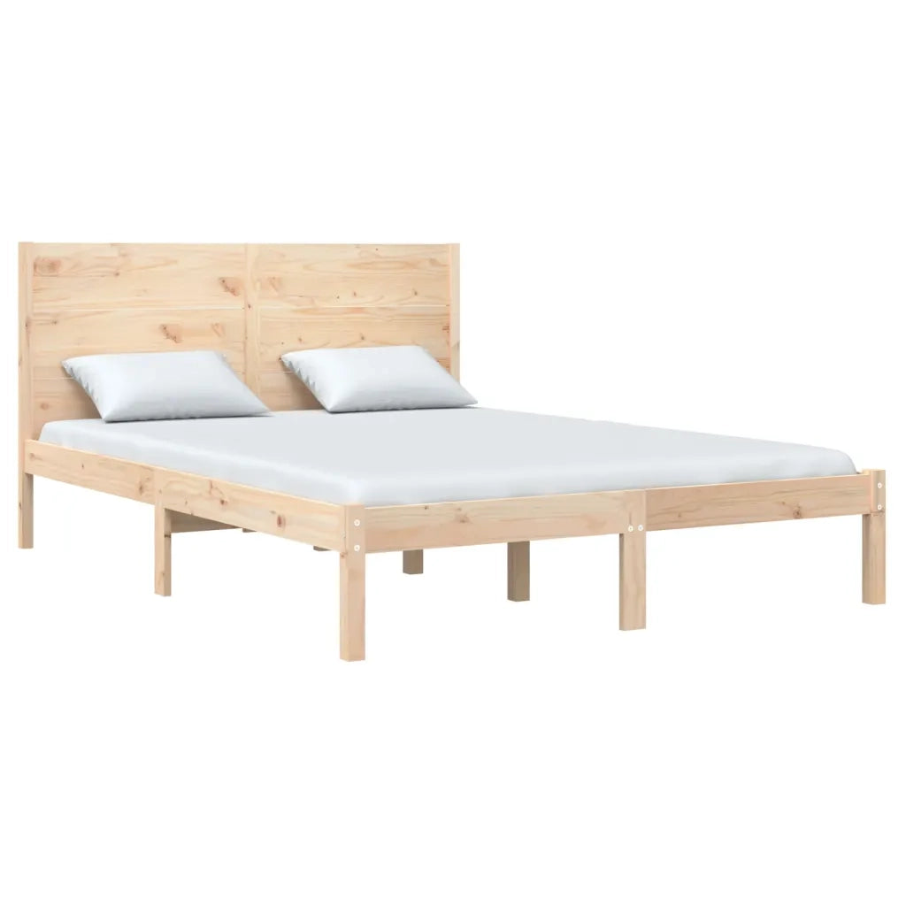 Letto matrimoniale | Letto per adulti | Giroletto in Legno Massello 135x190 cm Double