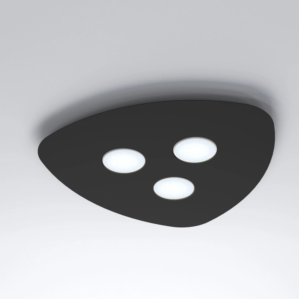 Nowodvorski Organic plafoniera 3 luci GX53 nera in metallo