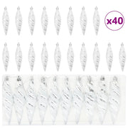 Palla a spirale di Natale 40 pz Argento Plastica CFW2901774
