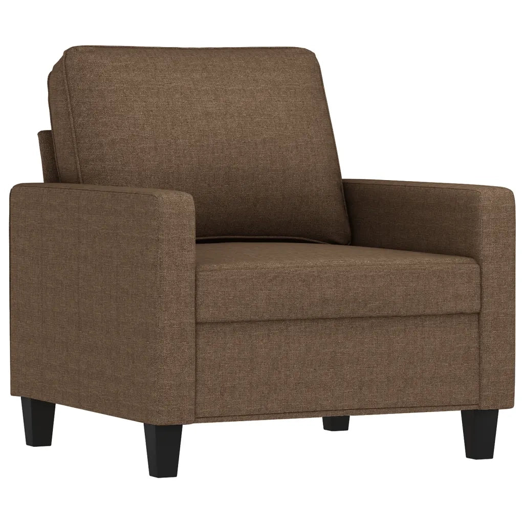 Set di Divani 4 pz con Cuscini Marrone in Tessuto 3201439