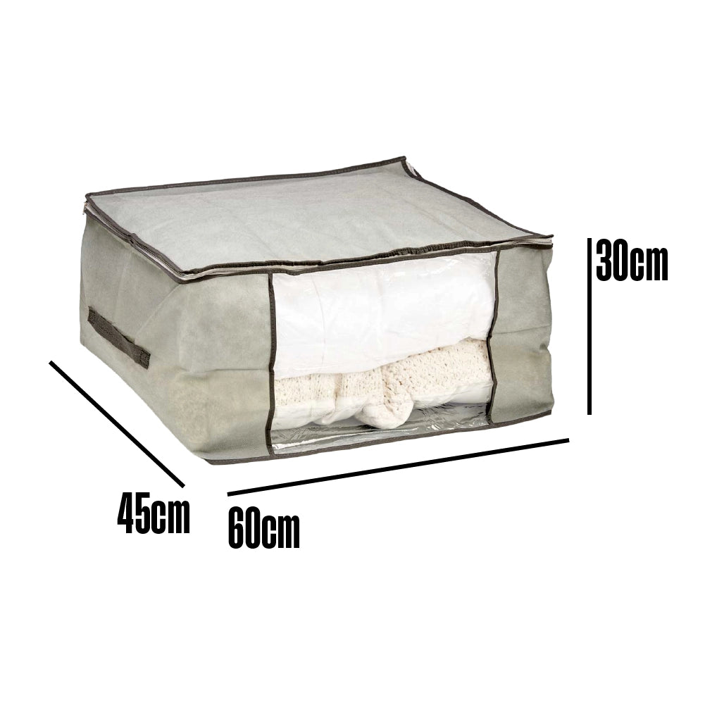 Scatole Kit 4pz Contenitori Indumenti Piumoni Vestiti Organizer Armadio 60x45x30