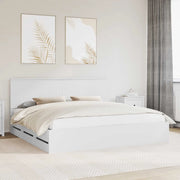 Struttura del letto Bianco 200 x 200 cm Legno Ingegnerizzato 3411082