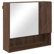 Mobiletto per Specchio | Armadio da bagno con porta Rovere Marrone 59 x 17 x 55 cm