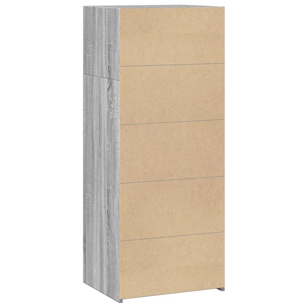 vidaXL Credenza Grigio Sonoma 50x41x124 cm in Legno Multistrato