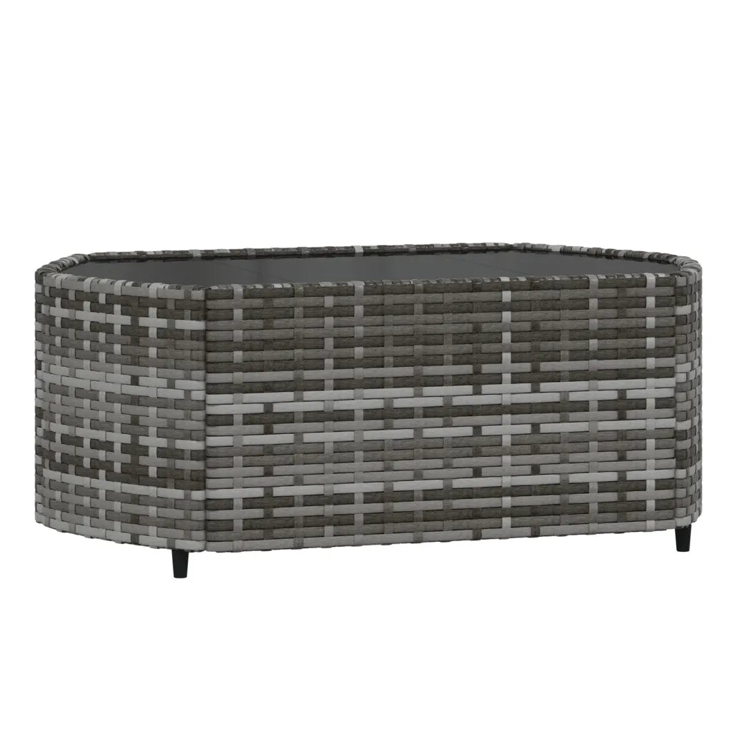 Set Divani da Giardino 4 pz con Cuscini-Sofa da giardino in Polyrattan Grigio 807513