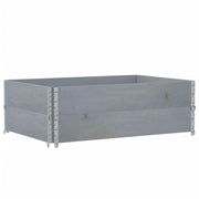 Vassoio per fioriera aiuola rialzata piante fiori terrazza giardino 120 x 80 cm legno massello di pino grigio 02_0037407