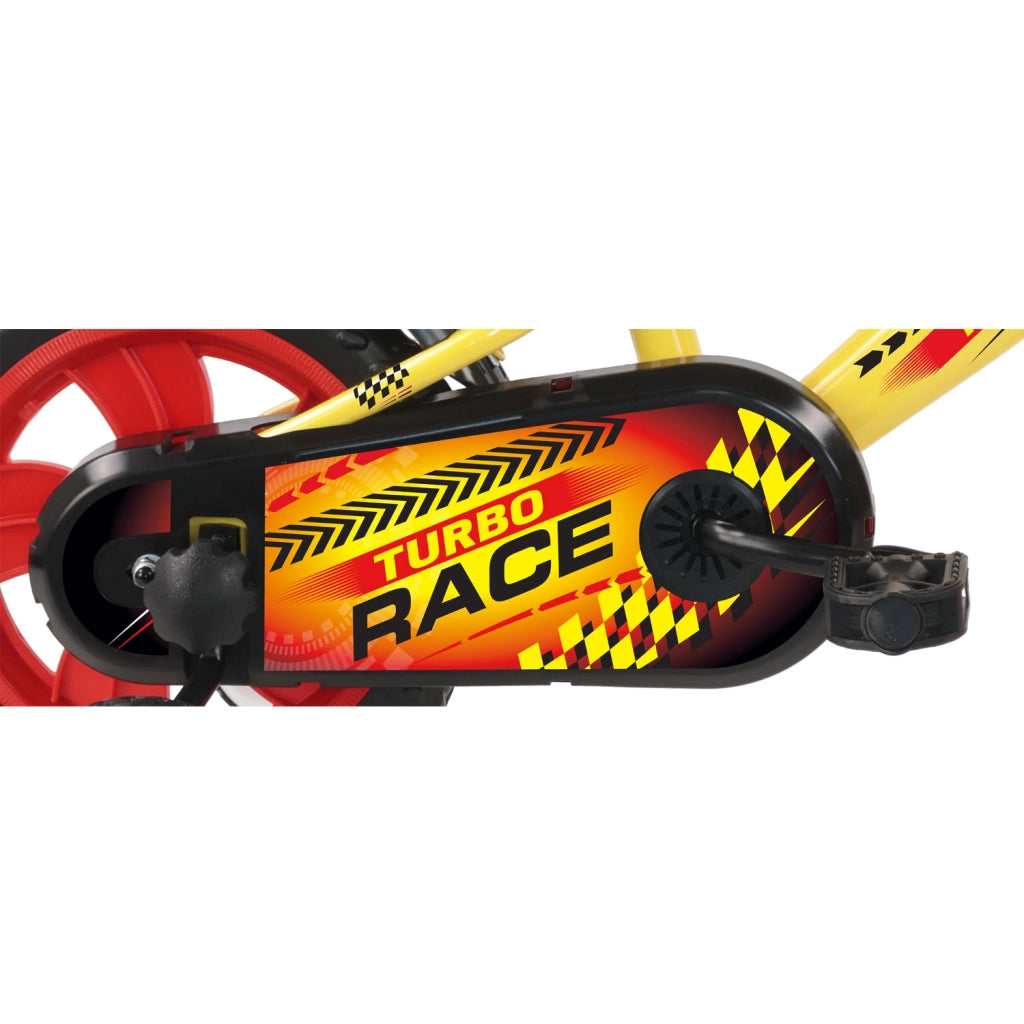 Bicicletta per Bambini 12" Turbo Race Freno Caliper e Stabilizzatori in Acciaio Hi-Ten Giallo