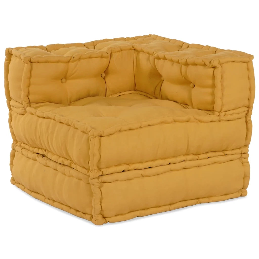 Divano Componibile Giallo 70x70x54 in Tessuto 4019037