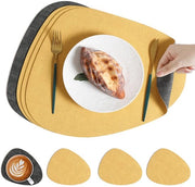 Tavolo di protezione e sottotavolo, placemat antiscivolo a doppia faccia, tavolo di protezione lavabile e impermeabile, 42*34cm, giallo limone