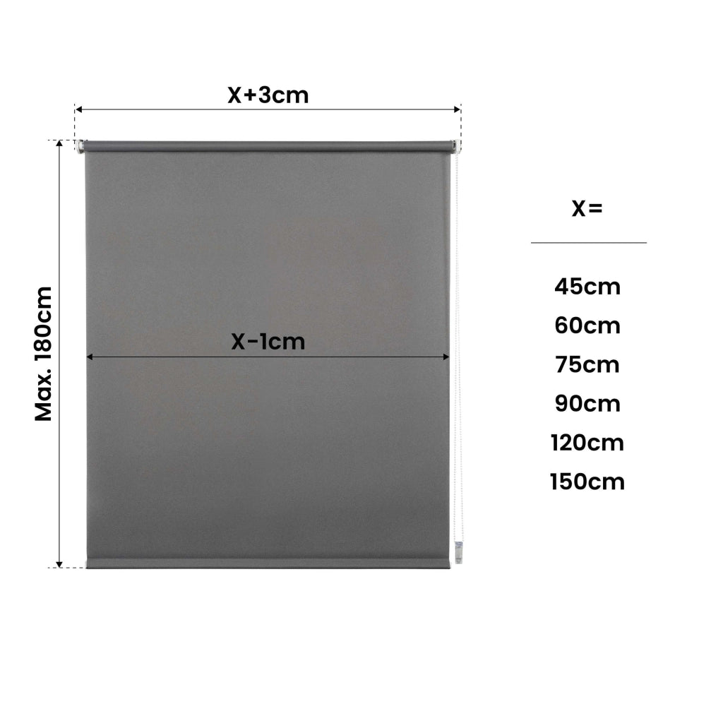 Tenda a Rullo  filtrante installazione senza foratura EasyFix Grigio 150x180 cm