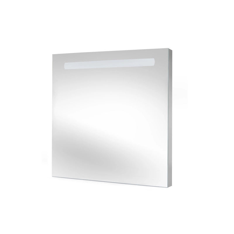 Specchio da bagno Cassiopeia con Illuminazione LED decorativa, diametro 60 cm, AC 230V 50Hz, 20W e 12W, Alluminio e Ve..