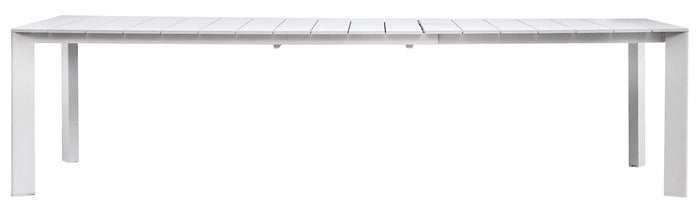 Tavolo Allungabile da Giardino 200/300x100x75 cm Nettuno in Alluminio Bianco