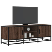 Mobile TV Rovere Marrone 120x35x41 cm Legno Multistrato Metallo