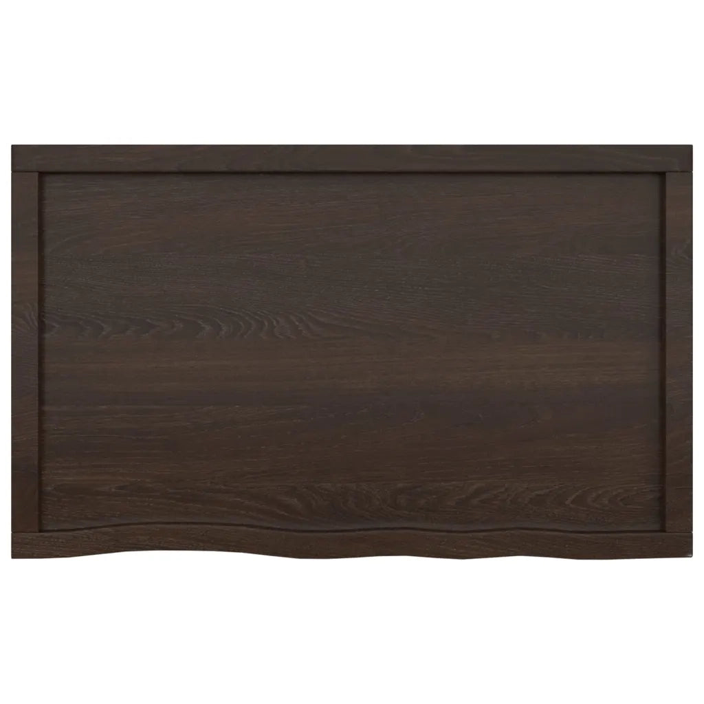 Piano Bagno Marrone Scuro 100x60x(2-4)cm Legno Trattato 3156231
