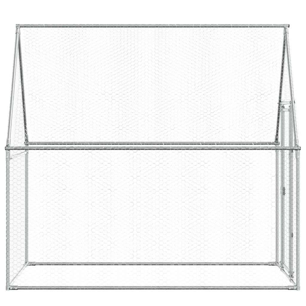 Pollaio Silver 200 x 100 x 190 cm acciaio zincato Silver 02_0041666