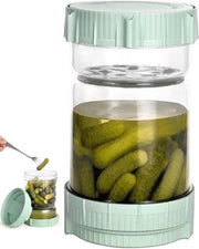 Contenitore di conservazione per cetrioli e jalapenos con setaccio e doppia chiusura ermetica