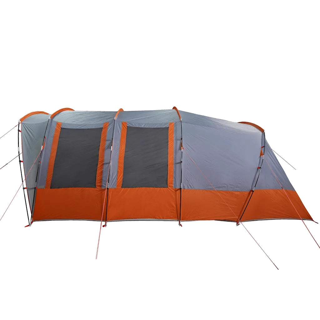 Tenda Familiare a Tunnel per 8 Persone Grigia Impermeabile 94751