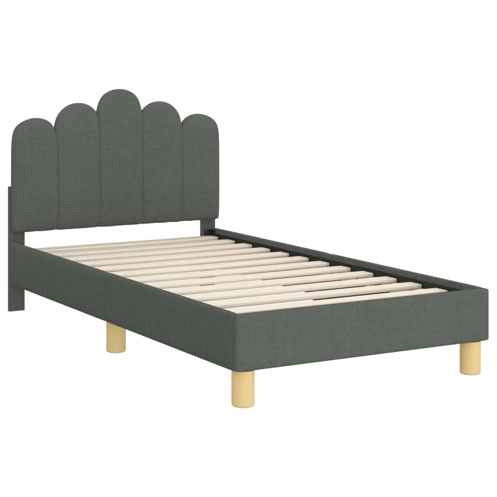 Struttura letto bambini con testata-Giroletto per bambini Grigio Scuro 80 x 160 cm 742225