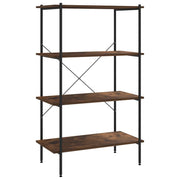 Scaffale con 4 Mensole Nero e Naturale 80x40x130 cm CFW9177648
