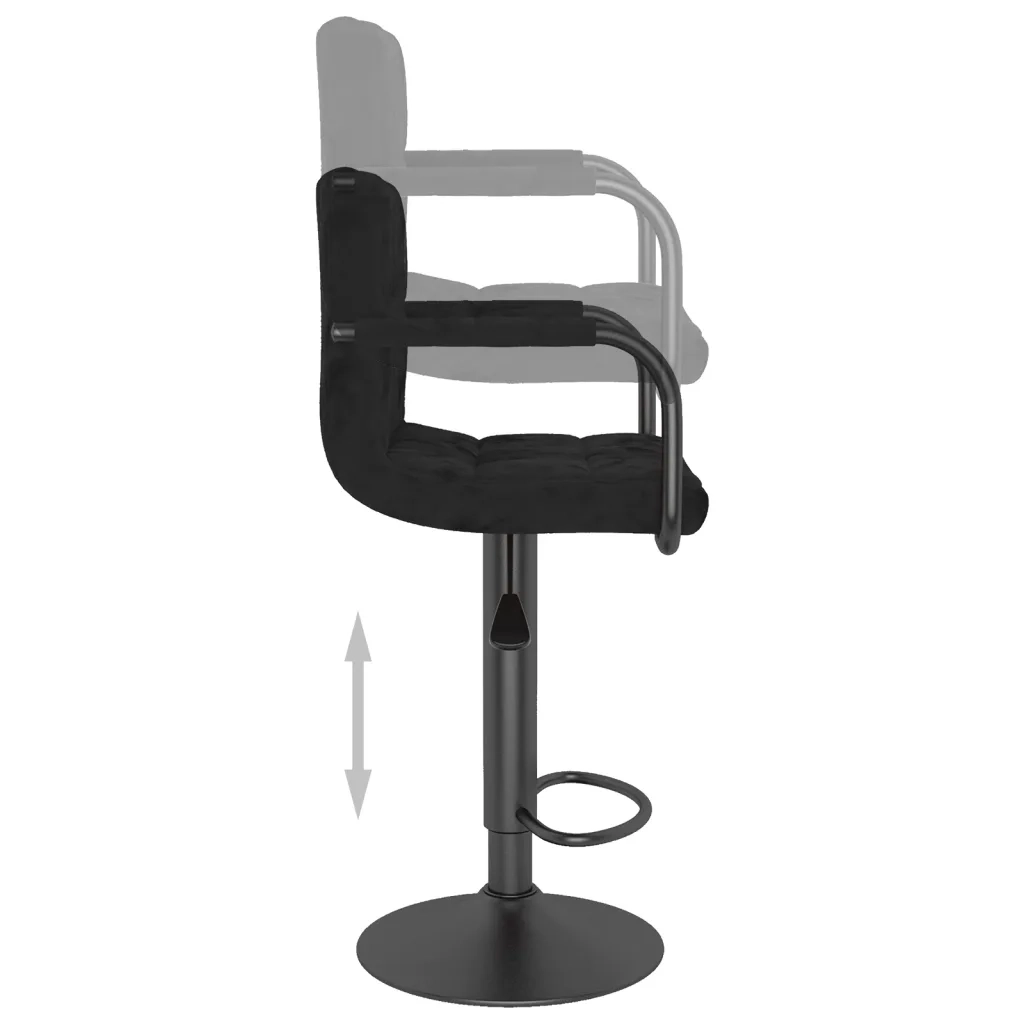 Sgabello da Bar Nero in Velluto cod mxl 57923