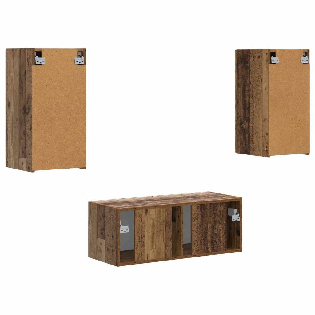 Set mobile TV 6 pcs Legno vecchio Legno multistrato