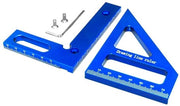 Strumento di misura multifunzionale con alta precisione - Liniaal a tre lati - Semicerchio quadrato - Progettazione compatta - 13 x 9 x 2 cm - Strumento di misura angolare