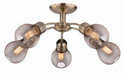 Lampadario Candellux Gliva 35-56603 metallo ottone 5xE27