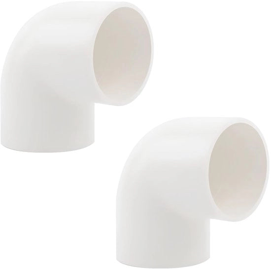 Fitting di angolo 90° in PVC - 2 pezzi - Connettore - Flessibile - Fitting di connessione - Alta qualità - Resistente alla corrosione