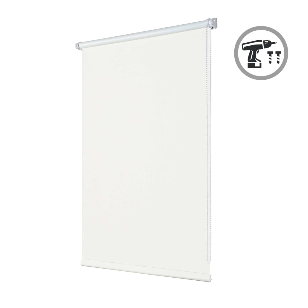 Tenda a Rullo Avvolgibile Oscurante EasyFix, Facile Da Installare, Fissaggio a Clip Senza Viti Bianco 45x180 cm