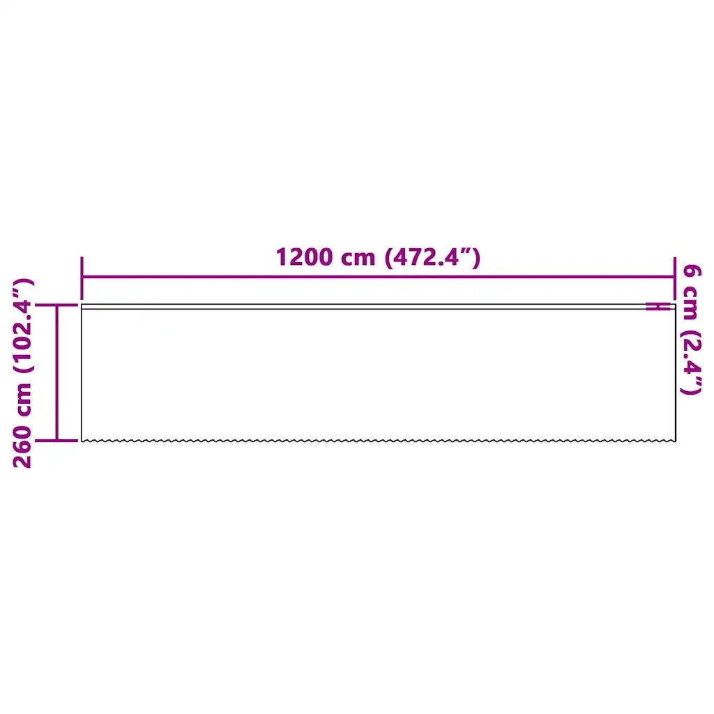 vidaXL Tende con tende Floreale Bianco 1200 x 260 cm Poliestere