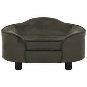 Divano per Cani Grigio Scuro 67x47x36 cm in Peluche 171087