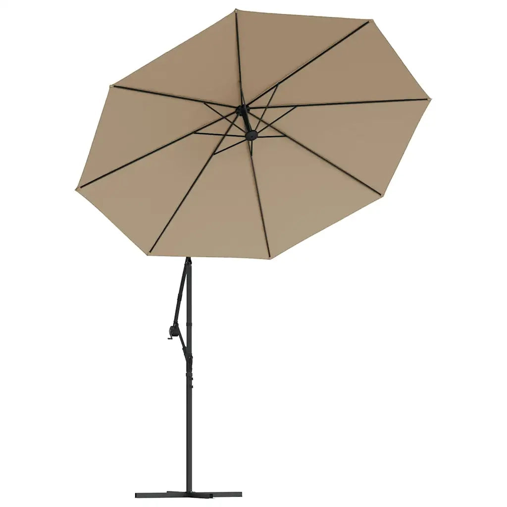 Tessuto di ricambio per ombrellone a sbalzo color talpa 350 cm 313815